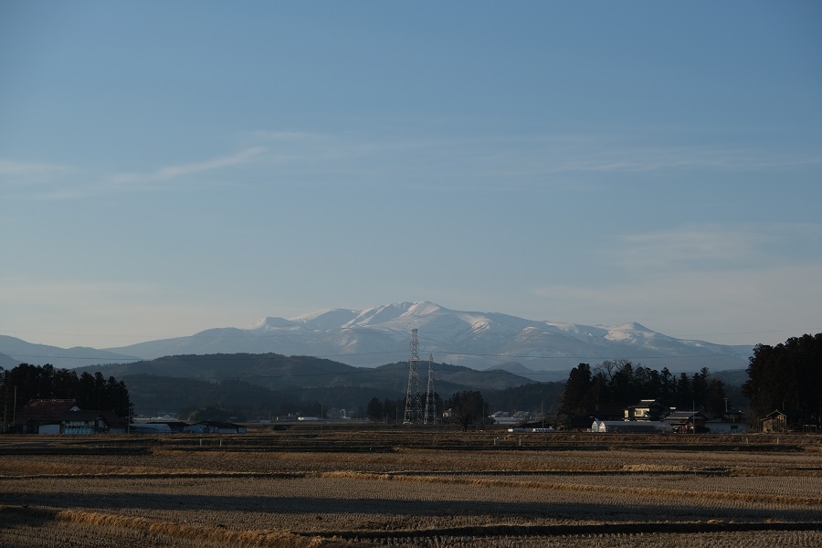 栗駒山の二月の積雪の風景写真